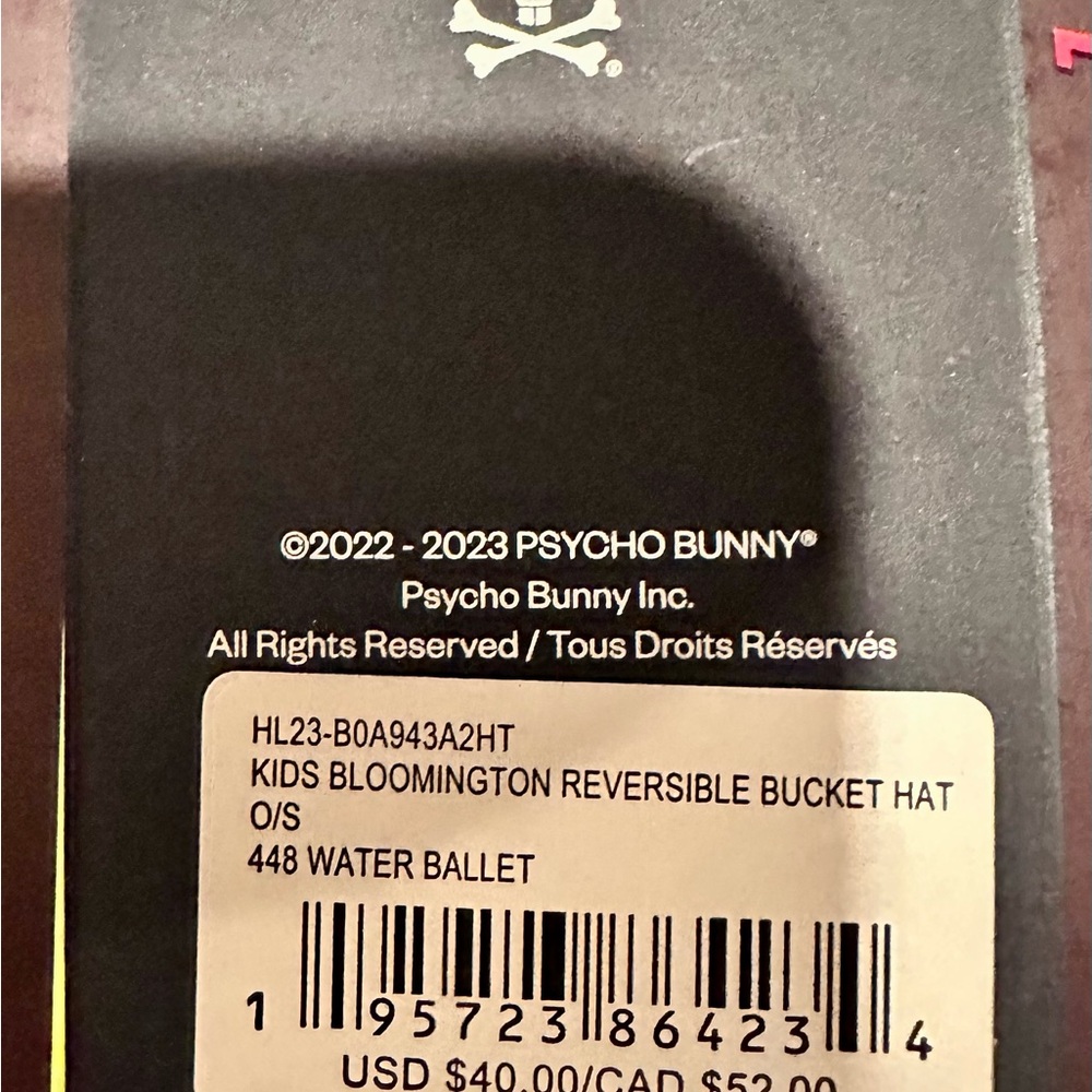 Colorful Bucket Hat with Pyscho Bunny Embroidered Logo - Picture 8 of 8